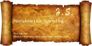 Herskovits Sarolta névjegykártya